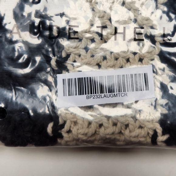 Laude the Label Gabby Mini Macrame Bag Black/White - Picture 6 of 15